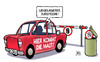 Cartoon: Maut-Schranke (small) by Harm Bengen tagged schranke,paragraph,paragraf,wegelagerer,juristische,juristen,maut,pkw,csu,dobrindt,eu,europa,gesetz,auslaender,steuer,kfz,harm,bengen,cartoon,karikatur