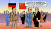 Cartoon: Menschenrechte kopieren (small) by Harm Bengen tagged menschenrechte,kopieren,plagiat,deutsch,chinesische,konsultationen,china,deutschland,regierung,merkel,geschäfte,wirtschaft,handel