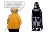 Cartoon: Merz-Arbeitskleidung (small) by Harm Bengen tagged arbeitskleidung,darth,vader,starwars,wirtschaft,bierdeckel,finanzdienstleister,heuschrecke,investmentbanker,finanzgiganten,blackrock,merkel,nachfolge,rücktritt,cdu,vorsitz,harm,bengen,cartoon,karikatur