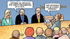 Cartoon: Mindestlohn-Kommission (small) by Harm Bengen tagged mindestlohn,kommission,mindestlohnanhebung,34,cent,anhebung,verdienst,monat,verdienen,bundespressekonferenz,harm,bengen,cartoon,karikatur