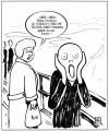 Cartoon: Mrs. Munch (small) by Harm Bengen tagged munch frau schrei scream