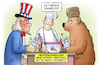 Cartoon: New-Start-Vertrag (small) by Harm Bengen tagged neuverhandlung,new,start,vertrag,abrüstung,raketen,kalter,krieg,eisverkäufer,eis,wien,bär,uncle,sam,usa,russland,harm,bengen,cartoon,karikatur