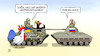 Cartoon: Normandie-Gespräche (small) by Harm Bengen tagged normandie,gespräche,panzer,adler,hahn,gallischer,deutschland,frankreich,krieg,ukraine,nato,russland,harm,bengen,cartoon,karikatur