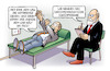 Cartoon: Notbremsen-Schizophrenie (small) by Harm Bengen tagged arm,notbremse,christdemokratische,schizophrenie,corona,cdu,csu,psychiater,psychologe,harm,bengen,cartoon,karikatur