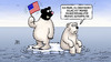 Cartoon: Obamas Klimapolitik (small) by Harm Bengen tagged eisbären,fahne,begeisterung,klimapolitik,klimaerwaermung,erderwärmung,energiewende,usa,obama,strom,energie,kohle,windkraft,harm,bengen,cartoon,karikatur