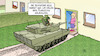 Cartoon: Olivgrüne Null (small) by Harm Bengen tagged olivgrüne,null,ölheizung,abwrackprämie,panzer,garten,haustür,akk,klimawandel,bundeswehr,harm,bengen,cartoon,karikatur