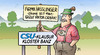 Cartoon: Orban bei CSU (small) by Harm Bengen tagged csu,klausur,kloster,banz,viktor,orban,ungarn,zaun,fluechtlinge,asyl,harm,bengen,cartoon,karikatur