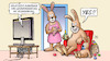 Cartoon: Oster-Ruhephase (small) by Harm Bengen tagged ruhephase,gründonnerstag,ostermontag,ostern,osterhase,tv,yes,corona,bund,länder,konferenz,harm,bengen,cartoon,karikatur