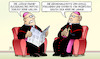 Cartoon: Papst und Fahne (small) by Harm Bengen tagged weisse,fahne,kirchenaustritte,kriegsfreunde,eintritte,pazifisten,papst,franziskus,ukraine,russland,waffenstillstand,verhandlungen,frieden,krieg,kirche,geistliche,harm,bengen,cartoon,karikatur