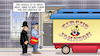 Cartoon: Partygate-Bericht (small) by Harm Bengen tagged partygate,bericht,uk,gb,johnson,umzugswagen,bobby,briefträger,postbote,downing,street,corona,skandal,leergut,harm,bengen,cartoon,karikatur