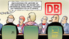 Cartoon: Pofalla-Verspätung (small) by Harm Bengen tagged lobby,lobbyismus,pofalla,bahnvorstand,vorstand,verspätung,bundesregierung,cdu,wechsel,db,raucherbereich,harm,bengen,cartoon,karikatur