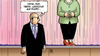 Cartoon: Pumps (small) by Harm Bengen tagged pumps,wachstum,merkel,bodyguard,wirtschaft,konjunktur