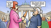 Cartoon: Queen-Besuch (small) by Harm Bengen tagged queen,besuch,königin,elisabeth,freddie,mercury,musik,pop,rock,band,susemil,harm,bengen,cartoon,karikatur