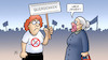 Cartoon: Querdenker-Denken (small) by Harm Bengen tagged querdenker,denken,coronaleugner,corona,imfgegnerin,demonstration,susemil,harm,bengen,cartoon,karikatur