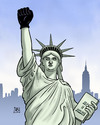 Cartoon: Rassismus USA (small) by Harm Bengen tagged rassismus,usa,polizei,schwarze,rassenunruhen,vorturteile,black,liberty,freiheitsstatue,power,kerzen,harm,bengen,cartoon,karikatur