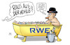 Cartoon: Raus aus der Kohle (small) by Harm Bengen tagged raus,aus,der,kohle,braunkohle,kraftwerke,energiewende,klimaschutz,ende,gelände,protest,rwe,geld,badewanne,energiekonzerne,harm,bengen,cartoon,karikatur