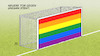 Cartoon: Regenbogentor (small) by Harm Bengen tagged neuer,tor,deutschland,ungarn,regenbogentor,fahne,homophob,lgbtq,lgbti,spiel,em,fussball,harm,bengen,cartoon,karikatur