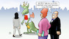 Cartoon: Reiche und Drachen (small) by Harm Bengen tagged witz,zwei,drachen,china,chinesen,wirtschaftsministerin,reiche,besuch,reise,harm,bengen,cartoon,karikatur
