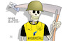 Cartoon: Rheinmetall und BVB (small) by Harm Bengen tagged bvb,dortmund,rheinmetall,fussball,tod,sense,moral,werbepartner,rüstungskonzern,harm,bengen,cartoon,karikatur