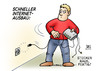 Cartoon: Schneller Internet-Ausbau (small) by Harm Bengen tagged stecker,router,modem,schneller,internet,ausbau,internetausbau,bundesministerium,verkehr,digitale,infrastruktur,verkehrsministerium,harm,bengen,cartoon,karikatur