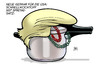 Cartoon: Schnellkochtopf (small) by Harm Bengen tagged gefahr,usa,schnellkochtopf,sprengsatz,terror,anschlag,trump,präsidentschaftswahlen,harm,bengen,cartoon,karikatur