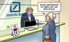 Cartoon: Schrumpfkurs (small) by Harm Bengen tagged schrumpfkurs,schrumpfkopf,sparkurs,einsparungen,postbank,deutsche,bank,aufspalten,abstossen,schalter,kunde,susemil,harm,bengen,cartoon,karikatur