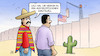 Cartoon: Schutzwall (small) by Harm Bengen tagged antitrumpistischer schutzwall mauer wall mexiko mexico trump usa harm bengen cartoon karikatur