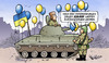 Cartoon: Schwere Waffen (small) by Harm Bengen tagged schwere,waffen,vereinbarungen,waffenstillstand,pufferzone,zurückziehen,abrüsten,armee,ukraine,konflikt,krieg,panzer,ballons,gewicht,poroschenko,harm,bengen,cartoon,karikatur