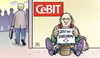 Cartoon: Shareconomy (small) by Harm Bengen tagged shareconomy,share,economy,cebit,hannover,messe,computer,internet,bettler,hut,harm,bengen,cartoon,karikatur