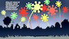 Cartoon: Silvester-Feuerwerk (small) by Harm Bengen tagged silvester,feuerwerk,verzichten,corona,virus,feinstaub,infektion,harm,bengen,cartoon,karikatur