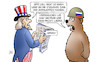 Cartoon: Sipri und Atomwaffen (small) by Harm Bengen tagged sipri,zahl,atomwaffen,uncle,sam,usa,bär,rüstung,zeitung,lesen,friedensforschungsinstitut,russland,ukraine,krieg,harm,bengen,cartoon,karikatur