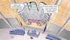 Cartoon: Sommerpause 2021 (small) by Harm Bengen tagged sommerpause,maske,bundestag,adler,bundesadler,plenarsaal,leer,harm,bengen,cartoon,karikatur