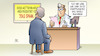 Cartoon: Spahn-Termine (small) by Harm Bengen tagged verpflichtet,einblendung,monitor,arzttermin,patient,gesundheitsminister,jens,spahn,harm,bengen,cartoon,karikatur