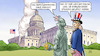 Cartoon: Speaker Johnson (small) by Harm Bengen tagged usa,repräsentantenhaus,brennen,brand,weisser,rauch,speaker,johnson,uncle,sam,freiheitsstatue,liberty,harm,bengen,cartoon,karikatur