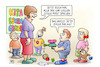 Cartoon: Stille Post (small) by Harm Bengen tagged kita,kinder,erzieherin,stille,post,spielen,dhl,ag,umbenennung,harm,bengen,cartoon,karikatur