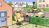 Cartoon: Streetview (small) by Harm Bengen tagged streetview google facebook twitter auto haus einspruch verpixeln unkenntlich exhibitionismus datenschutz aigner innenminister