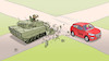 Cartoon: SUV-Beschränkungen (small) by Harm Bengen tagged suv,beschränkungen,unfall,grüne,panzer,umwelt,harm,bengen,cartoon,karikatur