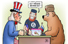 Cartoon: Syrien-Eiszeit (small) by Harm Bengen tagged syrien,eiszeit,eisverkäufer,krieg,usa,russland,islamisten,terror,harm,bengen,cartoon,karikatur