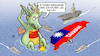 Cartoon: Taiwan-Bad (small) by Harm Bengen tagged drache,badewanne,manöver,meer,wasser,marine,baden,pelosi,taiwan,china,besuch,provokation,usa,harm,bengen,cartoon,karikatur