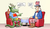 Cartoon: Taiwan-Wahl (small) by Harm Bengen tagged taiwan,insel,wahl,chips,usa,china,uncle,sam,drache,harm,bengen,cartoon,karikatur