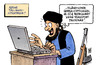 Cartoon: Taliban-Vulkan (small) by Harm Bengen tagged taliban,vulkan,island,afghanistan,asche,wolke,krieg,isaf,guttenberg,verteidigungsminister,ebay,internet,einkauf,gebraucht,aufstand,luftangriff,kundus,untersuchungsausschuss