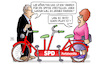 Cartoon: Tandem (small) by Harm Bengen tagged tandem,spitze,fahren,platt,reifen,wahlen,spd,nahles,rücktritt,parteivorsitzender,fraktionsvorsitzender,harm,bengen,cartoon,karikatur