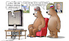 Cartoon: Teilmobilmachung (small) by Harm Bengen tagged teilmobilmachung,spezialoperation,referendum,baeren,tv,putin,krieg,ukraine,russland,harm,bengen,cartoon,karikatur