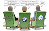 Cartoon: Tesla-Ansiedlung (small) by Harm Bengen tagged vw,bmw,daimler,mercedes,öko,projekte,engagieren,proteste,tesla,ansiedlung,fabrik,brandenburg,eautos,automobilindustrie,harm,bengen,cartoon,karikatur