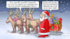 Cartoon: Teuerstes Tankjahr (small) by Harm Bengen tagged 2021,teuerste,tankjahr,verbrenner,schlitten,rentiere,weihnachtsmann,weihnachten,anstieg,futterpreise,rentieren,harm,bengen,cartoon,karikatur