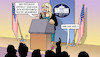Cartoon: Trump-Gesundheitscheck (small) by Harm Bengen tagged usa,präsident,trump,gesundheitscheck,medizincheck,gesundheit,leavitt,pressesprecherin,weißes,haus,pressekonferenz,arzt,harm,bengen,cartoon,karikatur