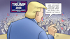 Cartoon: Trump-Wahlkampfauftakt (small) by Harm Bengen tagged trump,wahlkampfauftakt,kandidatur,präsidentschaft,zweite,amtszeit,blaue,vom,himmel,versprechen,publikum,harm,bengen,cartoon,karikatur