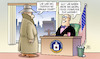 Cartoon: Trump und Geheimdienste (small) by Harm Bengen tagged treffen donald trump geheimdienste gespaltenes verhaeltnis wahrheit russland hacker internet cia harm bengen cartoon karikatur