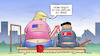 Cartoon: Trump und Kim (small) by Harm Bengen tagged rakete grösse trump kim jong un usa nordkorea drohungen harm bengen cartoon karikatur