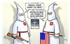 Cartoon: Trump und KKK (small) by Harm Bengen tagged donald,trump,vorwahlen,usa,republikaner,kukluxklan,rassismus,faschisten,kapuzen,harm,bengen,cartoon,karikatur